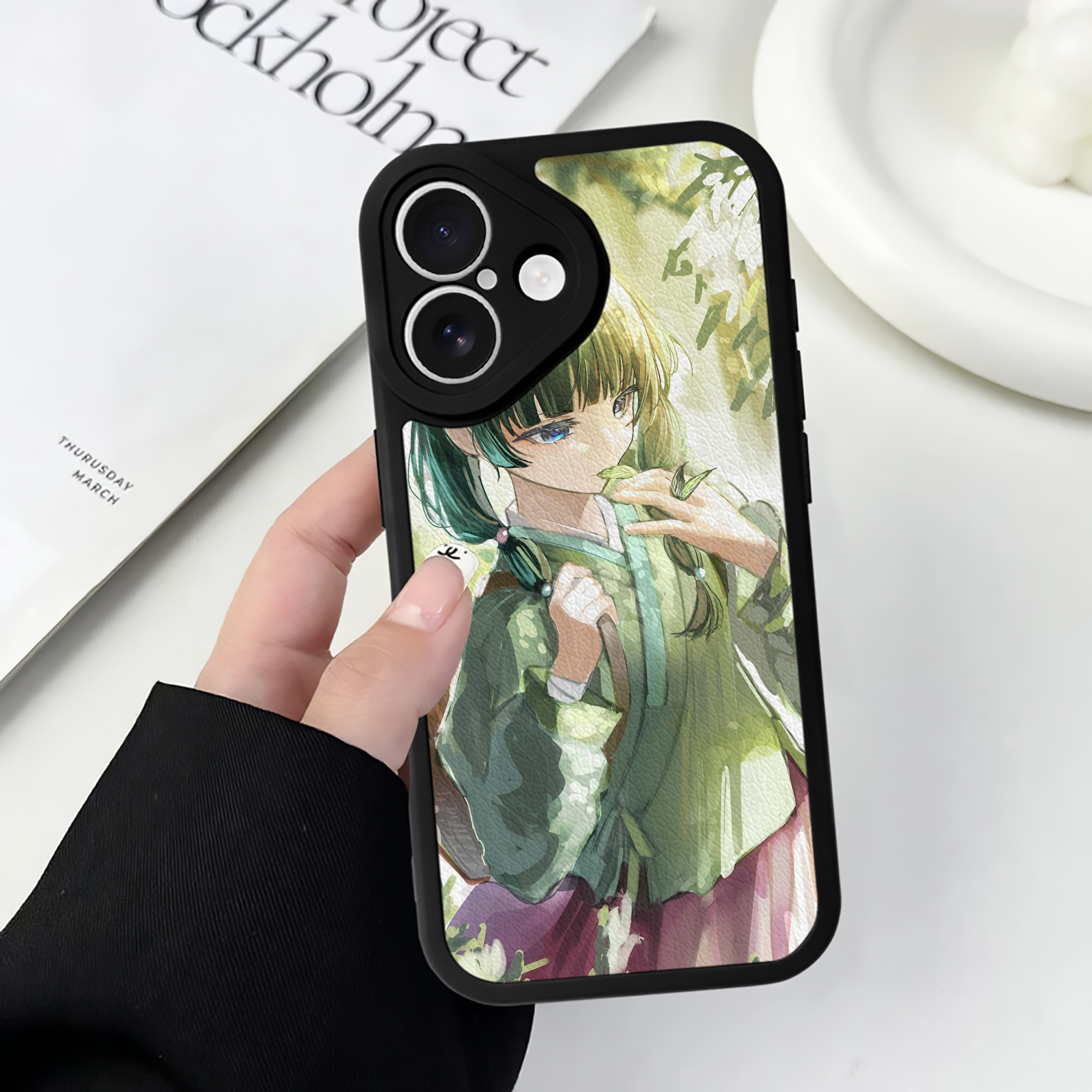 （画像用） 薬屋のひとりごと The Apothecary Diaries 【iPhone 16シリーズ対応】シリコンスマホケース（レザー調） 材質：シリコン
